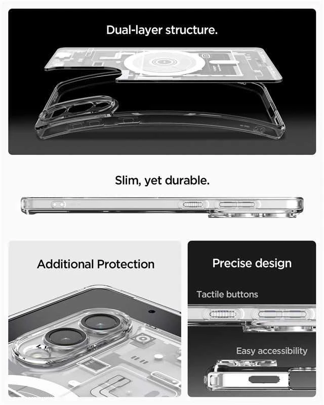 Spigen Ultra Hybrid Mag dėklas su MagSafe skirtas Samsung Galaxy S25 Edge su Print – baltos spalvos