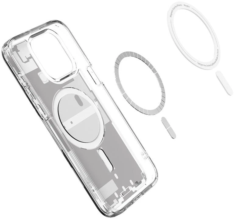Spigen Ultra Hybrid Zero One (MagFit) dėklas skirtas Apple iPhone 15 Pro, spalva - Zero One White
