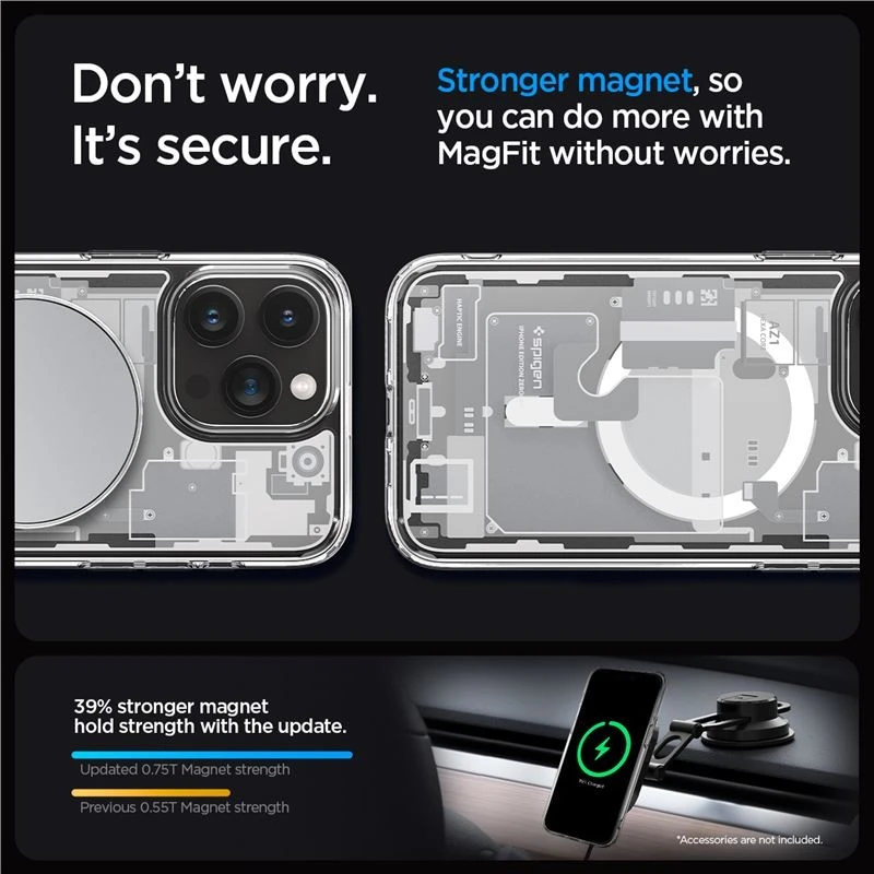 Spigen Ultra Hybrid Zero One (MagFit) dėklas skirtas Apple iPhone 15 Pro, spalva - Zero One White
