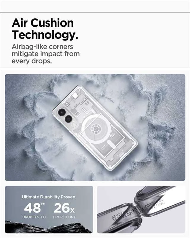 Spigen Ultra Hybrid Mag dėklas su MagSafe skirtas Samsung Galaxy S25 Edge su Print – baltos spalvos
