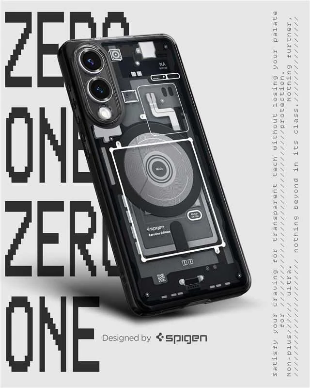 Spigen Ultra Hybrid Mag dėklas su MagSafe skirtas Samsung Galaxy S25 Edge su Print – juodos spalvos