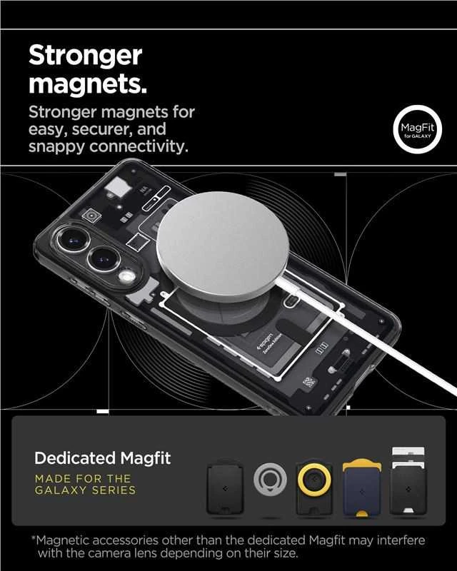Spigen Ultra Hybrid Mag dėklas su MagSafe skirtas Samsung Galaxy S25 Edge su Print – juodos spalvos