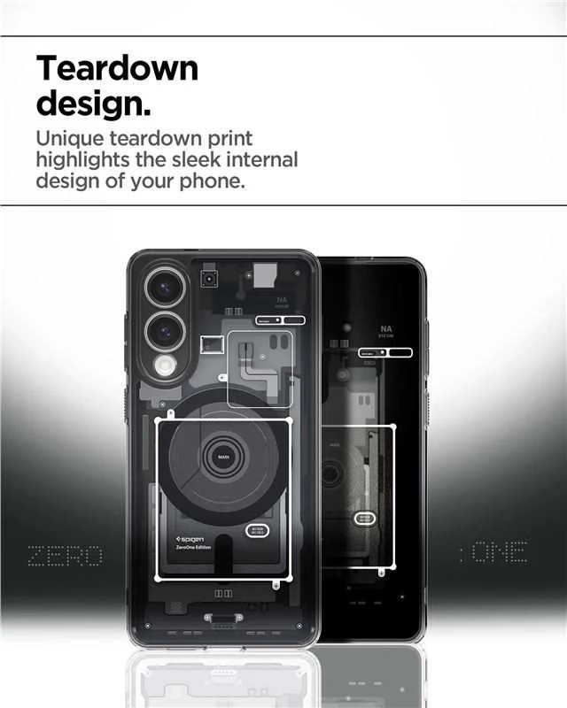 Spigen Ultra Hybrid Mag dėklas su MagSafe skirtas Samsung Galaxy S25 Edge su Print – juodos spalvos