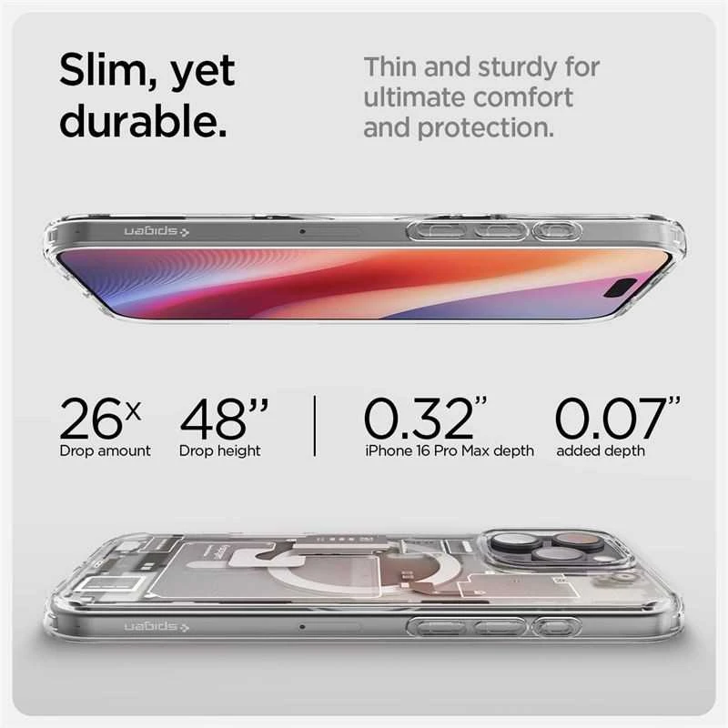 Spigen Ultra Hybrid Mag MagSafe – dėklas skirtas Apple iPhone 16 Pro Max Zero One Natural Titanium