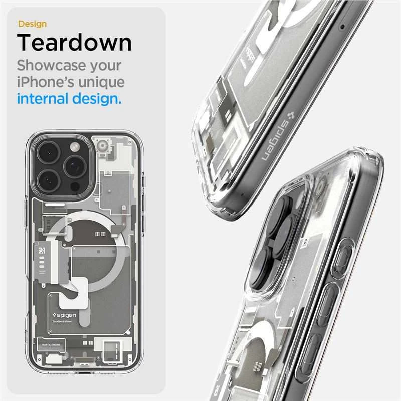 Spigen Ultra Hybrid Mag MagSafe – dėklas skirtas Apple iPhone 16 Pro Max Zero One Natural Titanium