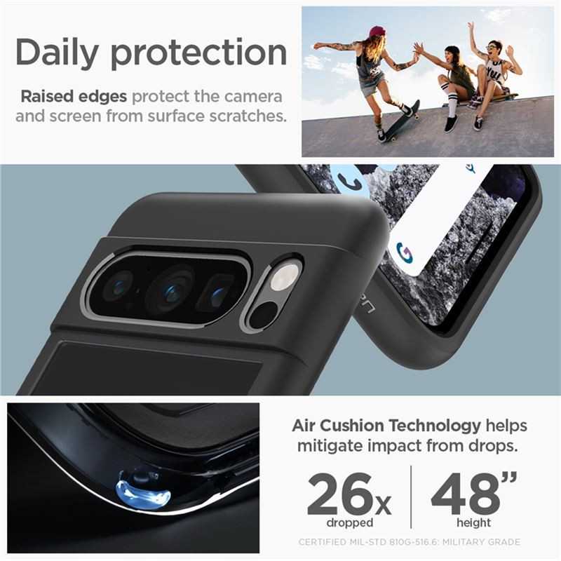 Spigen Ultra Hybrid dėklas skirtas Google Pixel 8 Pro, spalva - Matte Black