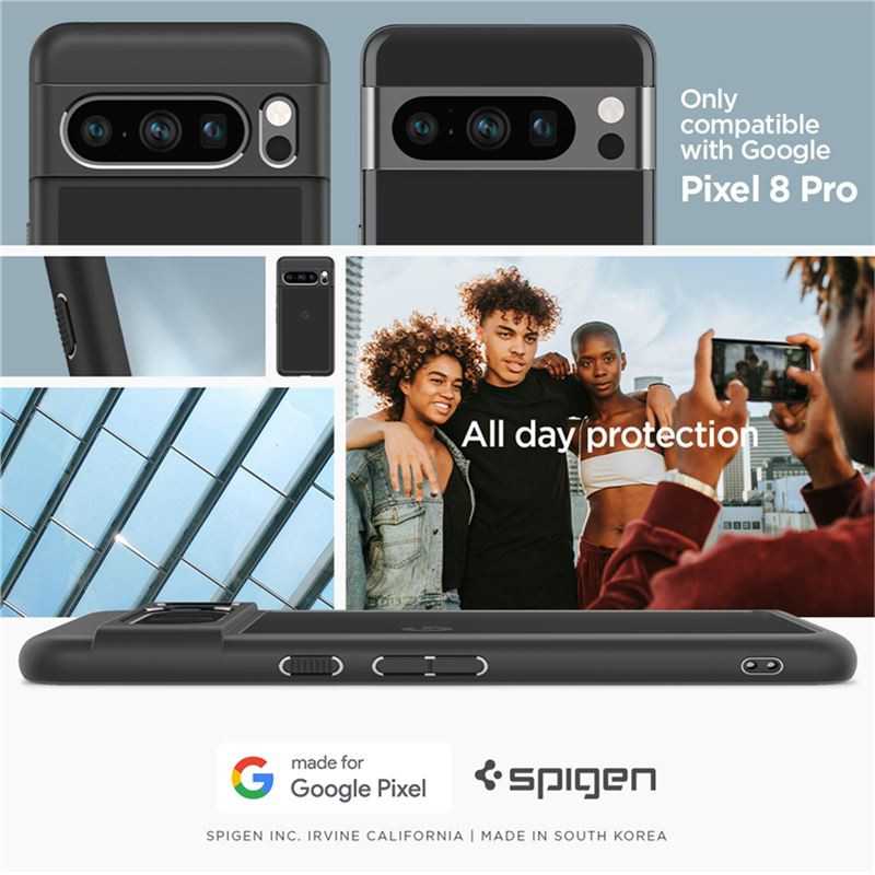 Spigen Ultra Hybrid dėklas skirtas Google Pixel 8 Pro, spalva - Matte Black