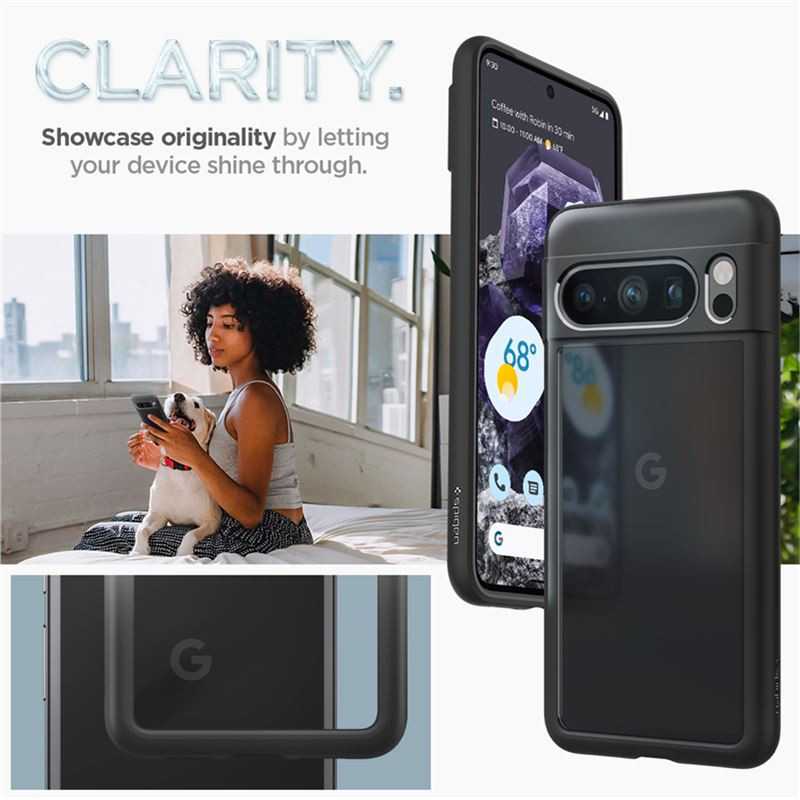 Spigen Ultra Hybrid dėklas skirtas Google Pixel 8 Pro, spalva - Matte Black