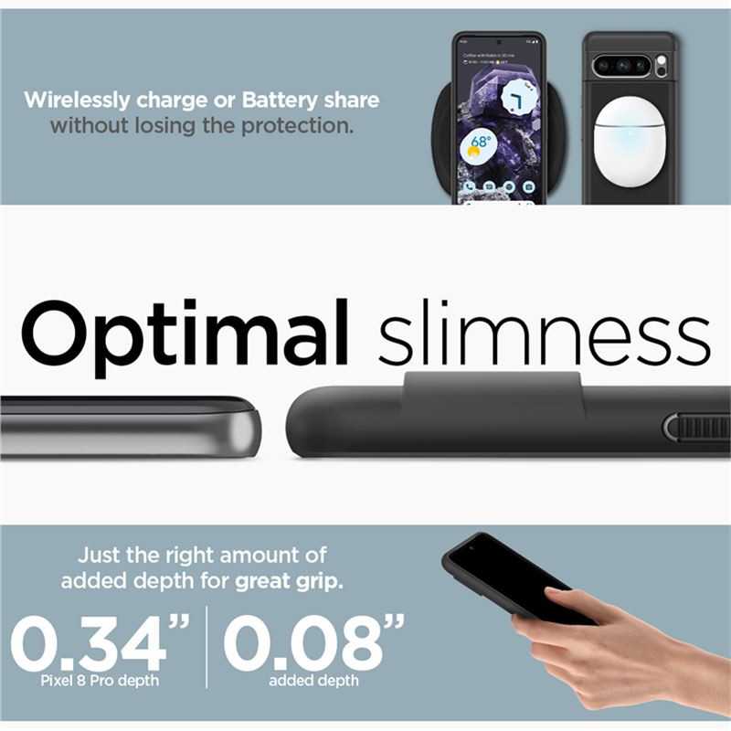 Spigen Ultra Hybrid dėklas skirtas Google Pixel 8 Pro, spalva - Matte Black
