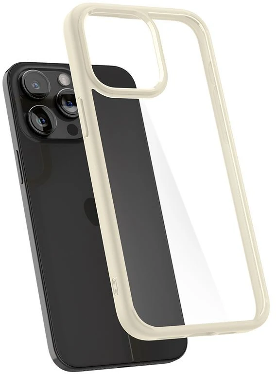 Dėklas Spigen Ultra Hybrid for iPhone 15 Pro Mute rusvai gelsvas