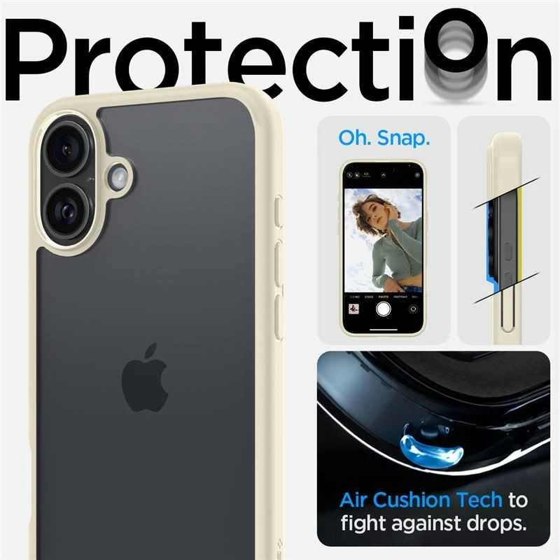 Dėklas Spigen Ultra Hybrid, mute beige - iPhone 16 Plus
