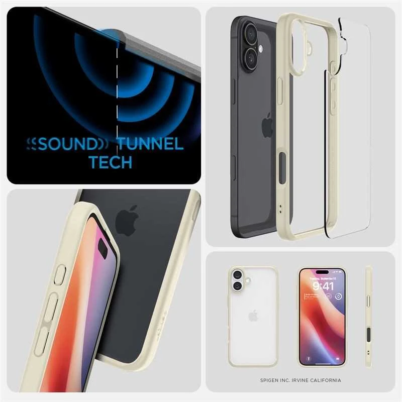 Dėklas Spigen Ultra Hybrid, mute beige - iPhone 16 Plus