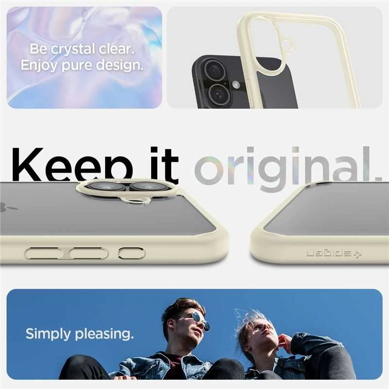 Dėklas Spigen Ultra Hybrid, mute beige - iPhone 16 Plus