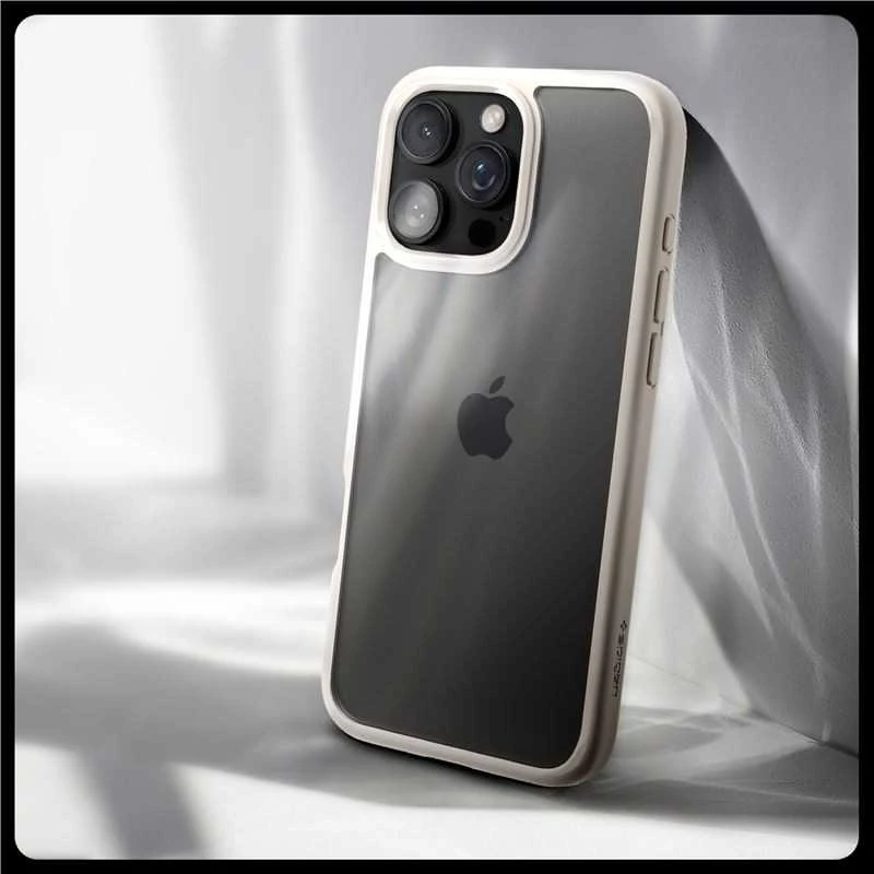 Dėklas „Spigen Ultra Hybrid“, natūralus titanas – „Apple iPhone 16 Pro“