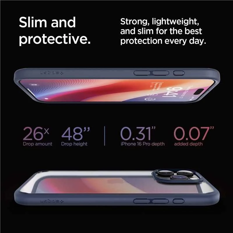 Spigen Ultra Hybrid Apple iPhone 16 Pro – dėklas telefonui mėlynos spalvos