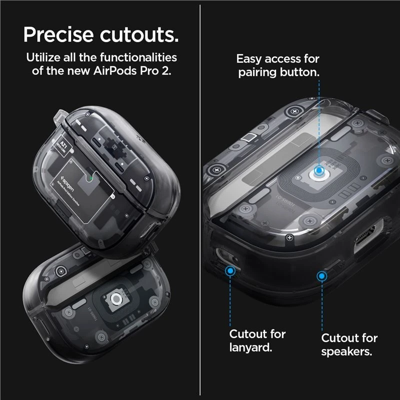 „Spigen Ultra Hybrid“, nulis vienas – „Apple AirPods Pro 2“