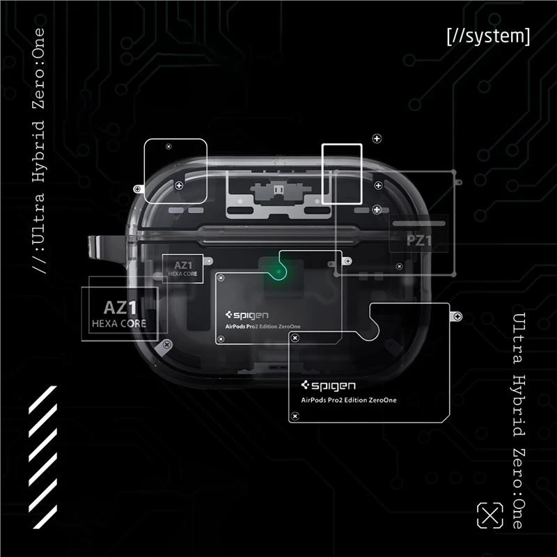 „Spigen Ultra Hybrid“, nulis vienas – „Apple AirPods Pro 2“