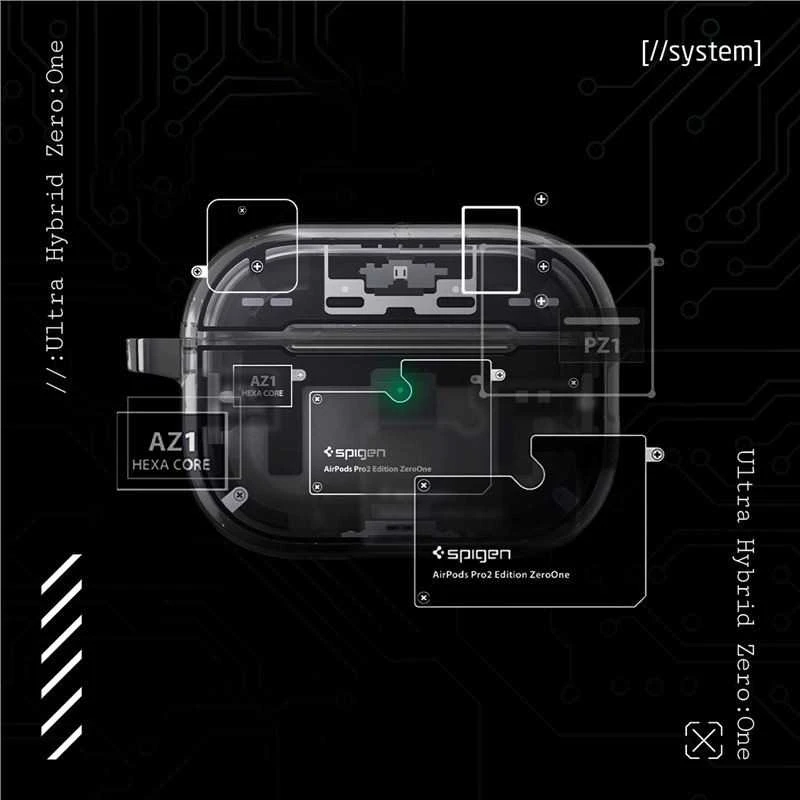 „Spigen Ultra Hybrid“, nulis vienas – „Apple AirPods Pro 2“