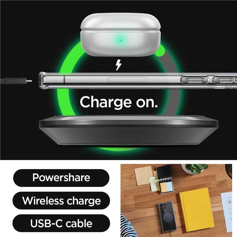 Spigen Ultra Hybrid Metal Ring (MagFit) dėklas skirtas Samsung Galaxy S23 Ultra, spalva - Juoda