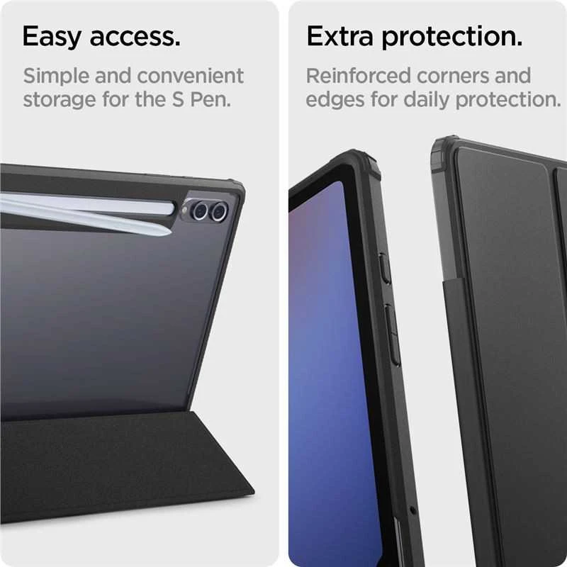 Spigen Ultra Hybrid Pro, juodas - Samsung Galaxy Tab S10/S9/S8 Ultra