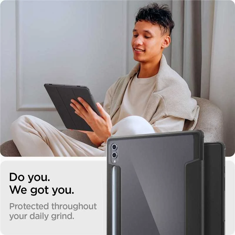 Spigen Ultra Hybrid Pro, juodas - Samsung Galaxy Tab S10/S9/S8 Ultra