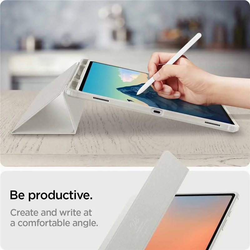 „Spigen Ultra Hybrid Pro“, pilkas – „Samsung Galaxy Tab S10/S9/S8 Ultra“