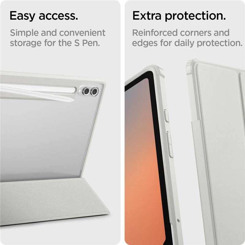 „Spigen Ultra Hybrid Pro“, pilkas – „Samsung Galaxy Tab S10/S9/S8 Ultra“