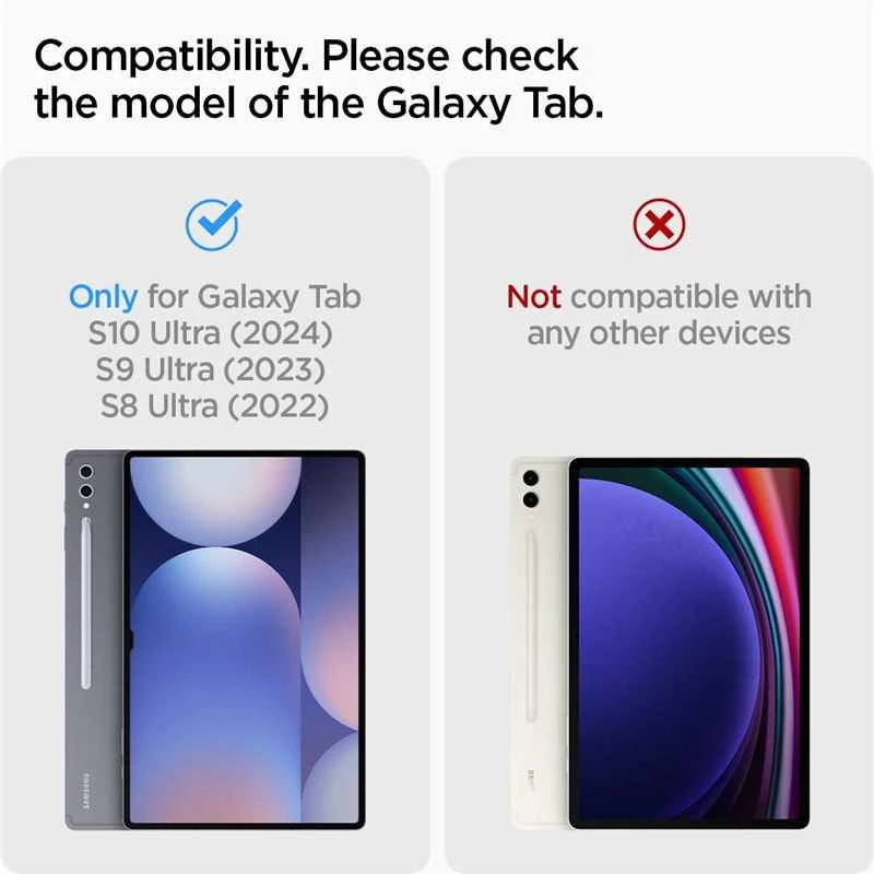 „Spigen Ultra Hybrid Pro“, pilkas – „Samsung Galaxy Tab S10/S9/S8 Ultra“