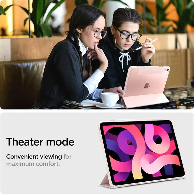 „Spigen Ultra Hybrid Pro“ dėklas, skirtas „Apple iPad Air 11 M3 2025 / M2 2024 / Apple iPad Air 10.9 5-4 kartos 2022-2020“, rožinio aukso spalvos