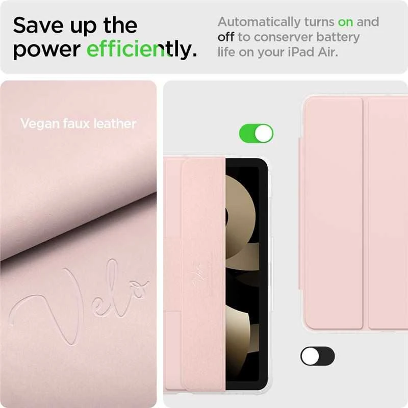 „Spigen Ultra Hybrid Pro“ dėklas, skirtas „Apple iPad Air 11 M3 2025 / M2 2024 / Apple iPad Air 10.9 5-4 kartos 2022-2020“, rožinio aukso spalvos