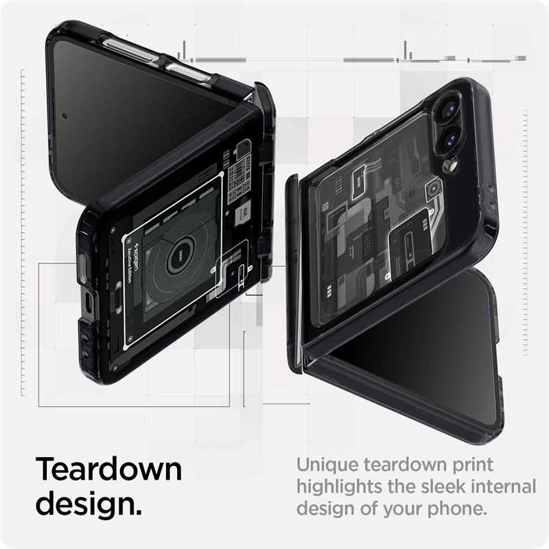 Dėklas Spigen Ultra Hybrid Pro, zero one - Samsung Galaxy Z Flip6/7 FE