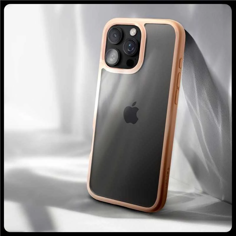 Dėklas Spigen Ultra Hybrid, rožinio titano spalvos - iPhone 16 Pro Max