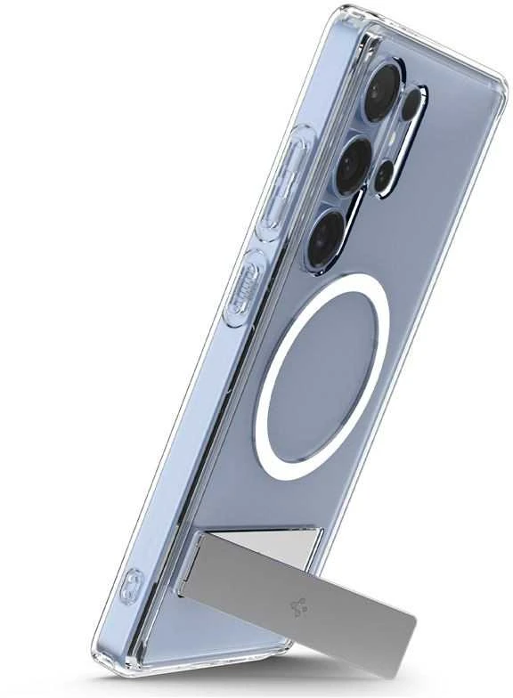 Dėklas Spigen Ultra Hybrid S MagSafe, skaidrus baltas - Samsung Galaxy S25 Ultra