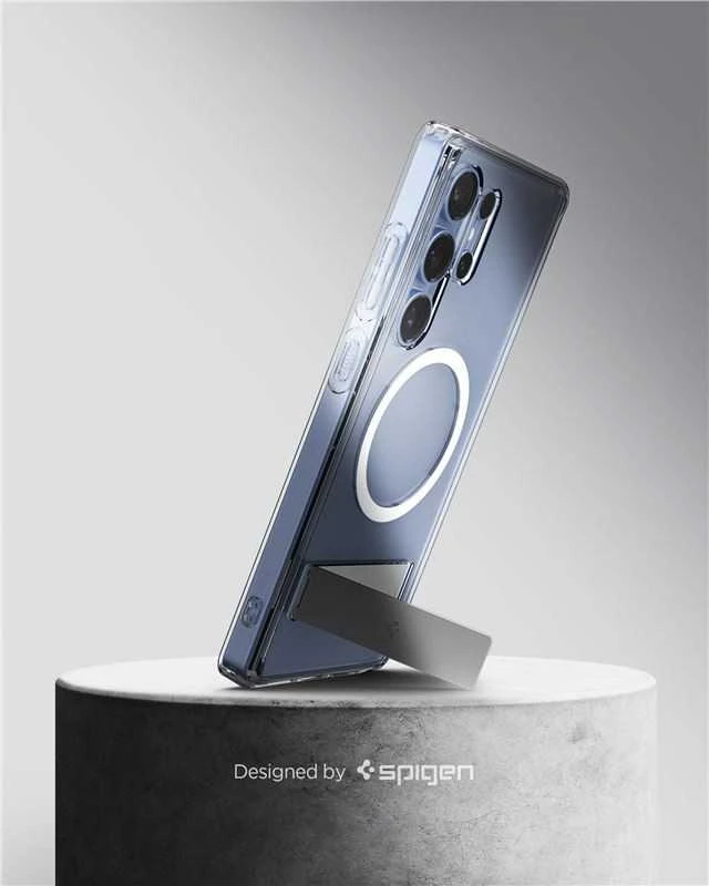 Dėklas Spigen Ultra Hybrid S MagSafe, skaidrus baltas - Samsung Galaxy S25 Ultra
