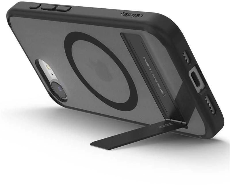 Dėklas Spigen Ultra Hybrid S MagSafe, matinis juodas – iPhone 16e