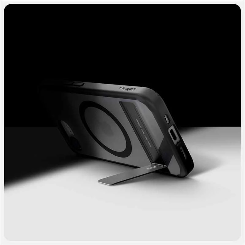 Dėklas Spigen Ultra Hybrid S MagSafe, matinis juodas – iPhone 16e