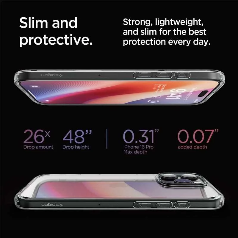 Spigen Ultra Hybrid Apple iPhone 16 Pro Max – dėklas telefonui skaidrus