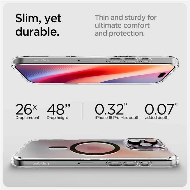 Dėklas Spigen „Ultra Hybrid T MagSafe“, grafito spalvos – „iPhone 16 Pro Max“