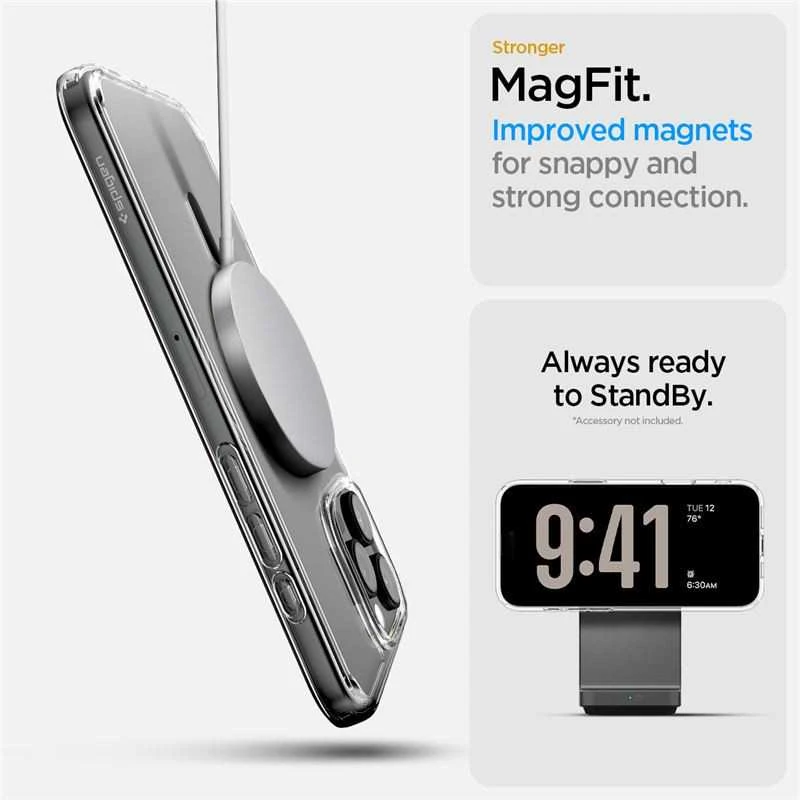 Dėklas Spigen „Ultra Hybrid T MagSafe“, grafito spalvos – „iPhone 16 Pro Max“