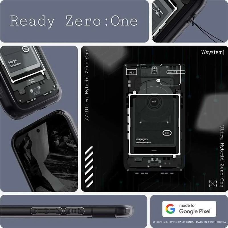 Dėklas Spigen Ultra Hybrid, zero one - Google Pixel 8a