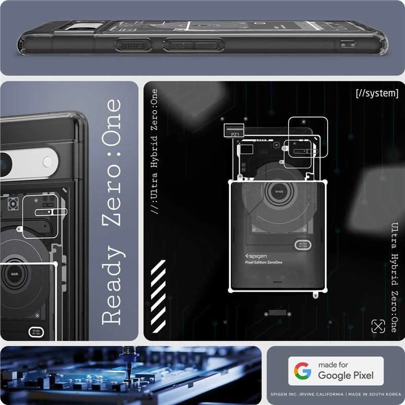 Dėklas Spigen Ultra Hybrid, zero one - Google Pixel 7a