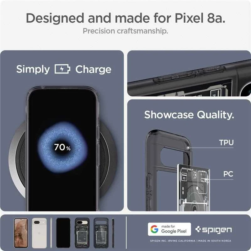 Dėklas Spigen Ultra Hybrid, zero one - Google Pixel 8a