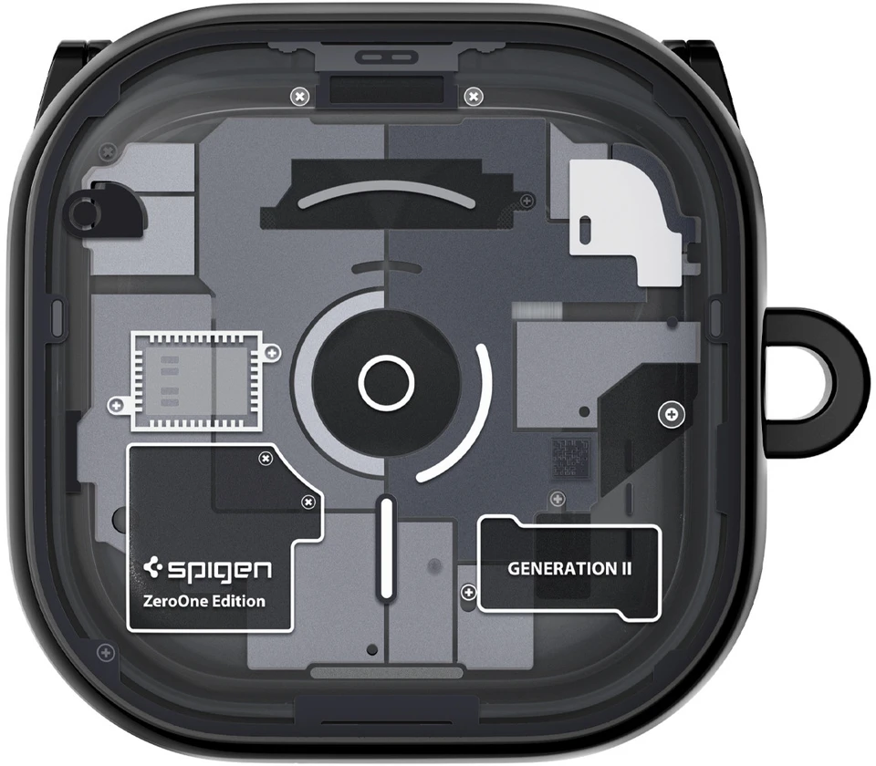 Dėklas Spigen Ultra Hybrid Samsung Galaxy BUDS 4 / 4 PRO ZERO ONE juodos spalvos