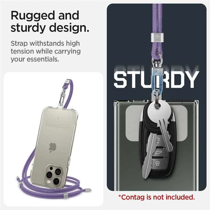 Dirželis Spigen Universal Cross Body Strap 2 1 Pack, deep violetinė
