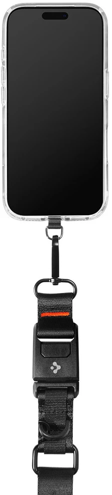 Spigen DA30M Universal Lanyard Strap Crossbody juodos spalvos