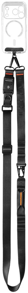 Spigen DA30M Universal Lanyard Strap Crossbody juodos spalvos