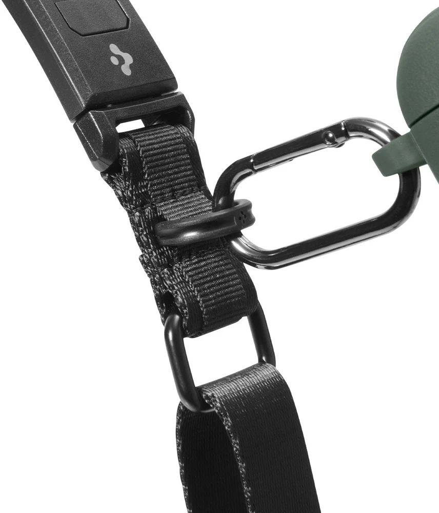 Spigen DA30M Universal Lanyard Strap Crossbody juodos spalvos