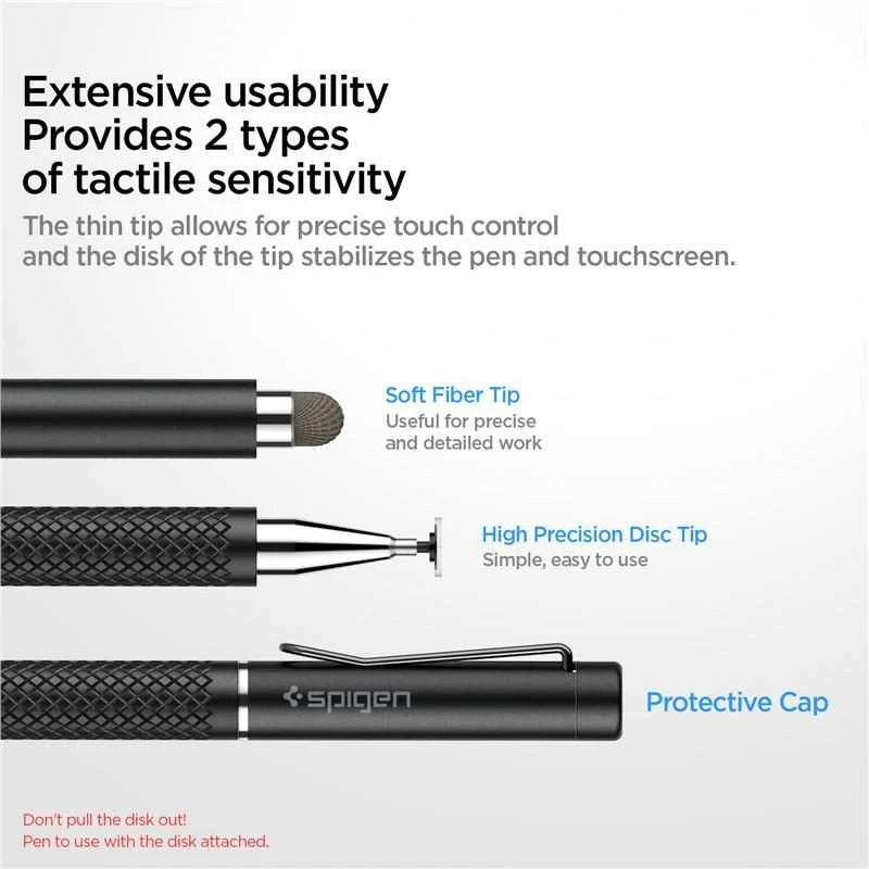 Spigen Universal Stylus Pen, juodos spalvos
