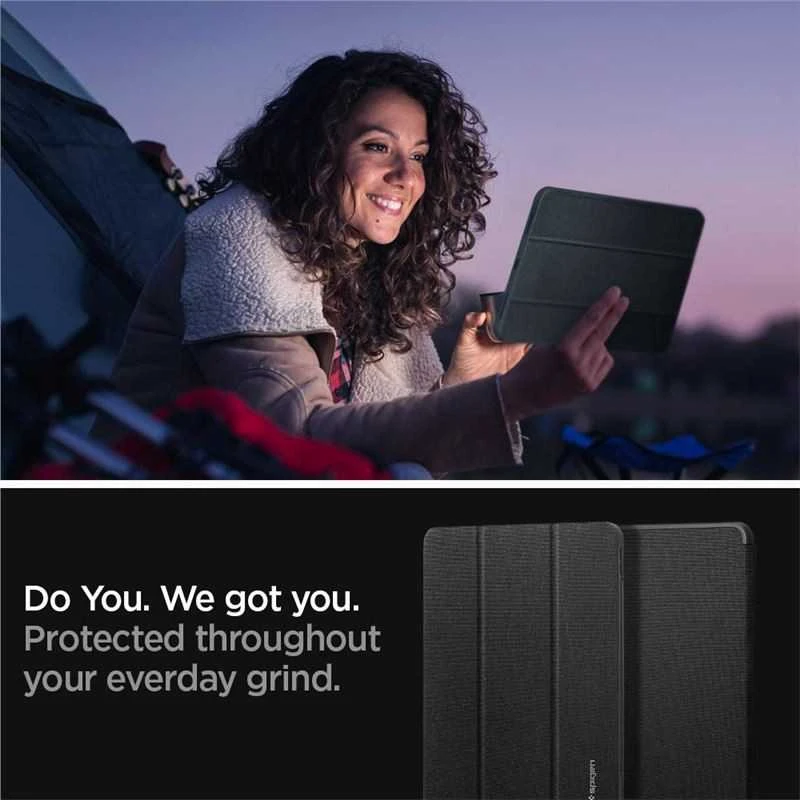 Spigen Urban Fit, juodos spalvos – Apple iPad Pro 11″ (2022/2021/2020/2018)