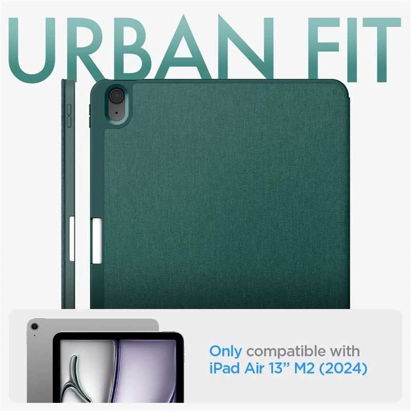 Spigen Urban Fit – dėklas skirtas Apple iPad Pro 13 M4, 2024 Midnight Žalias